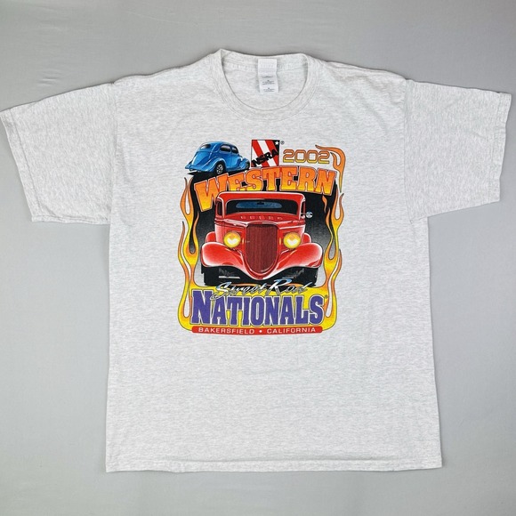 Gildan Other - Vintage Y2K Hot Rod T Shirt NSRA Western Street Rod Nationals XL 2002 Car Show